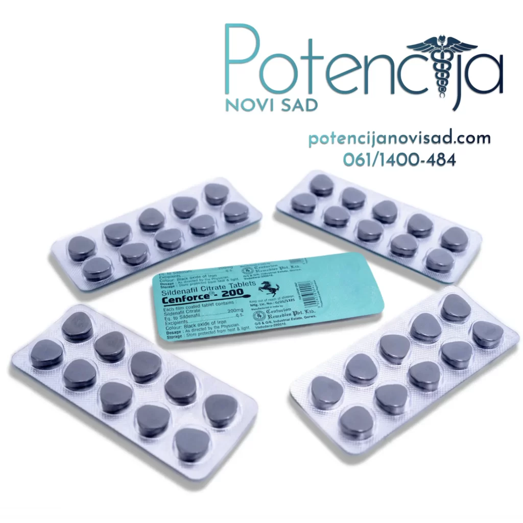 Aktivni sastojak Cenforcea je sildenafil citrat u količini od 200 mg po tableti, što je dvostruko više od standardne doze. Sildenafil pripada klasi lekova poznatih kao inhibitori PDE-5 koji povećavaju protok krvi u penis nakon seksualne stimulacije. To čini blokiranjem enzima odgovornog za razgradnju cGMP. cGMP je supstanca koja opušta i širi krvne sudove i ćelije glatkih mišića. Ovo omogućava muškarcima da zadrže erekciju dovoljno dugo za seks. CENFORCE 200mg Kamagra Novi Sad