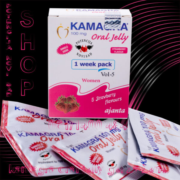 Kamagra Oral Jelly za zene | 5 kesica jagoda - Image 2